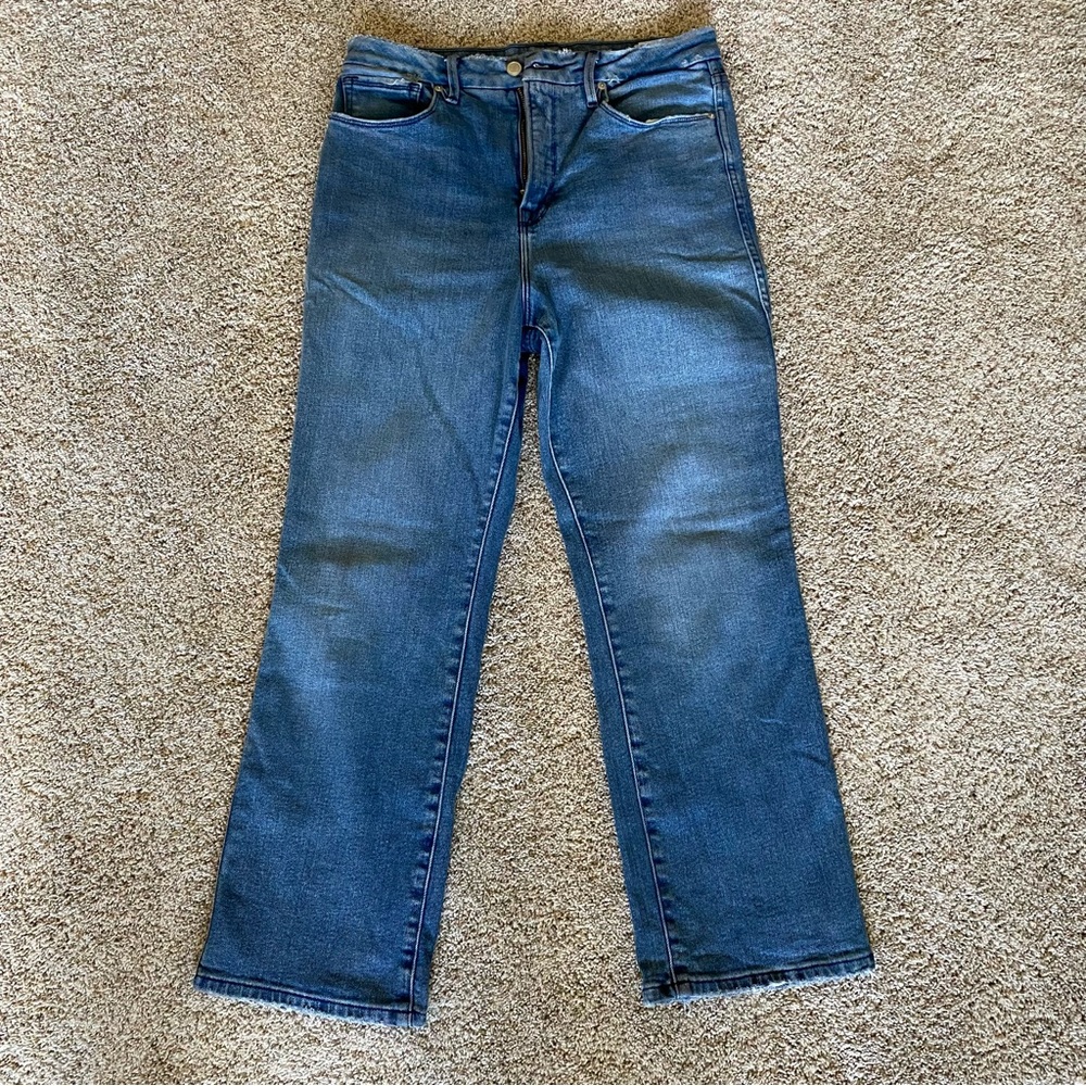 Good American High Waisted Ankle Crop